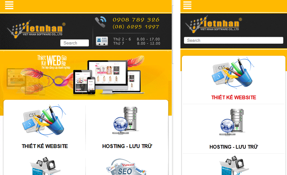 Thiết kế website trên nền Mobile Thiết kế website trên nền Mobile